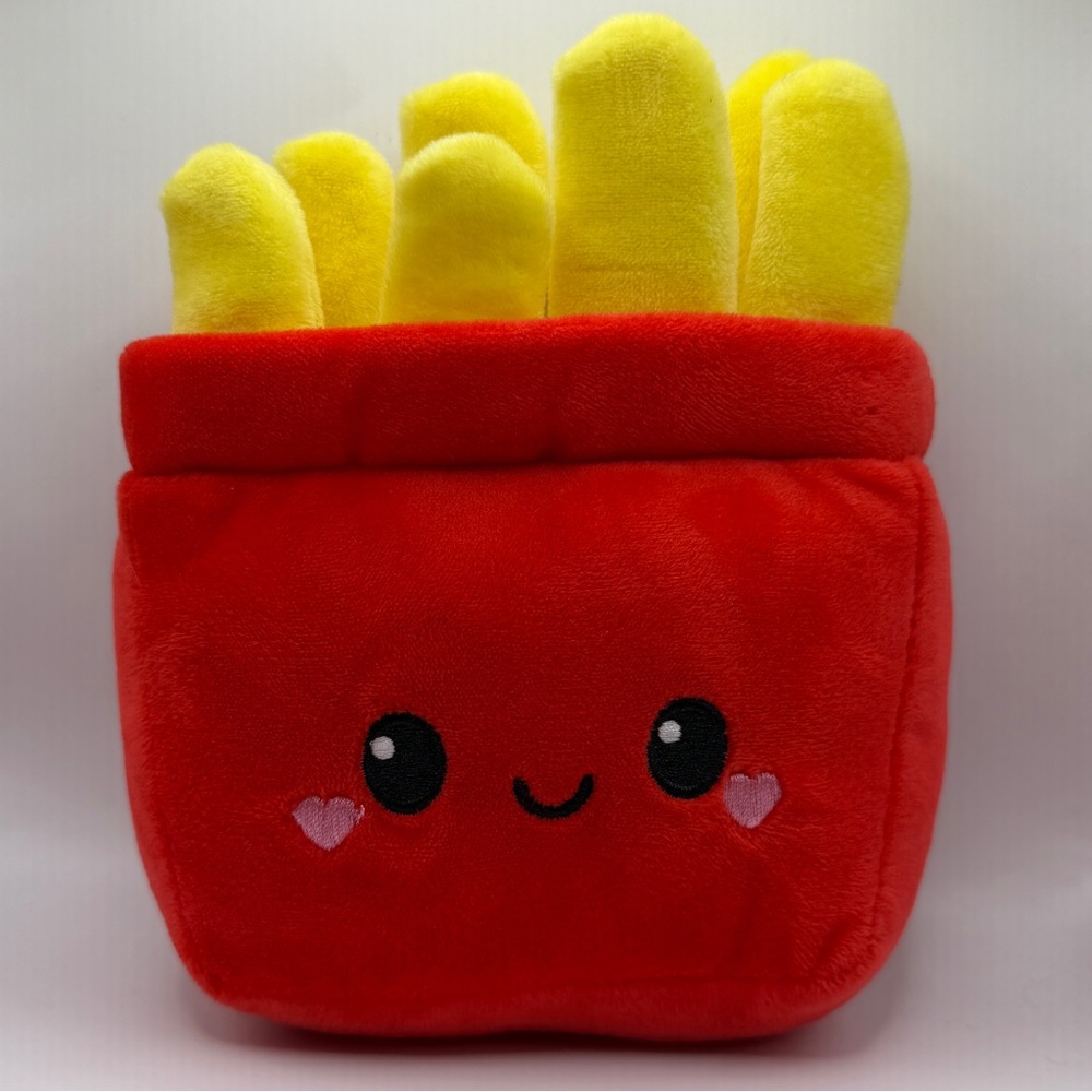 Kawaii French Fries Plush Cute Fast Food Stuffed Pillow Red Yellow Soft Toy 7”